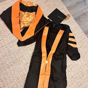 Doctoral regalia cape, gown,sash